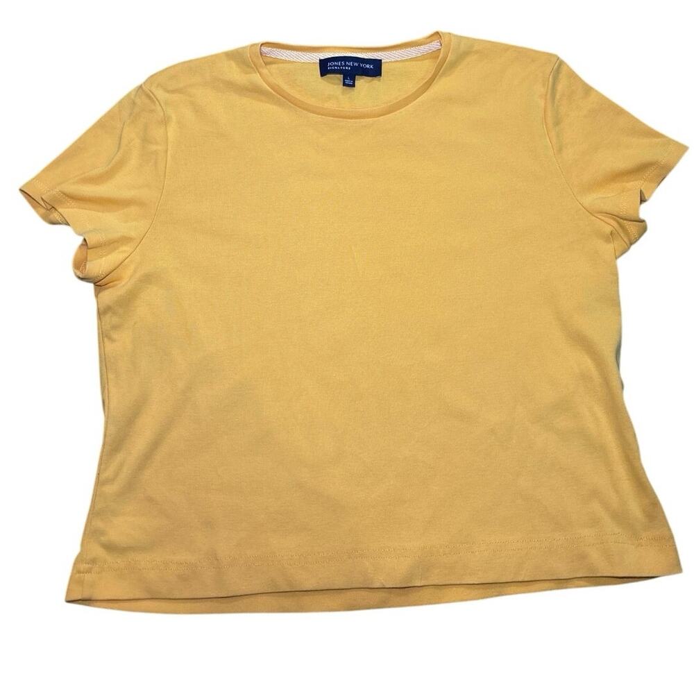 Jones New York Signature Yellow Tshirt Size Large